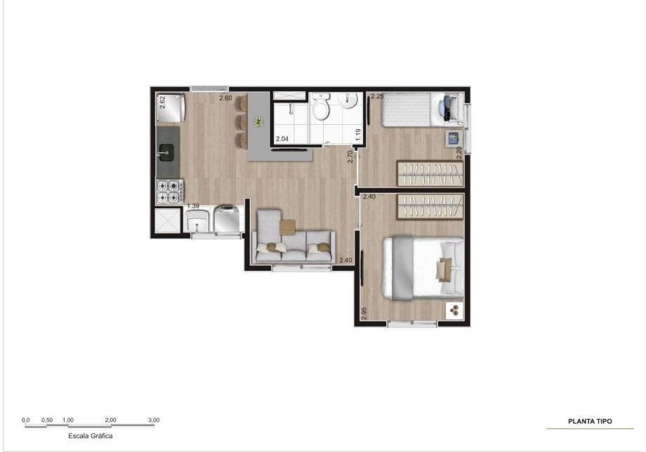 Apartamento, 2 quartos, 32 m² - Foto 19