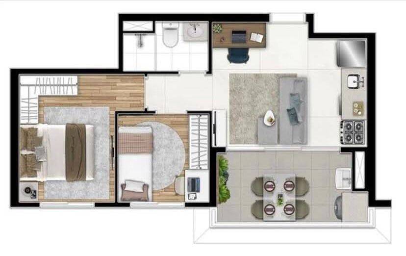 Apartamento, 2 quartos - Foto 1