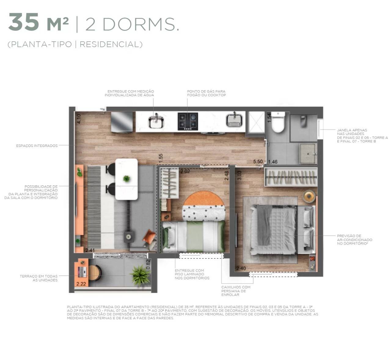 Apartamento, 2 quartos, 35 m² - Foto 12